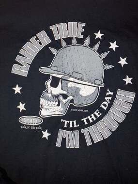 Smack Apparel Raider True Skull Long Sleeve Size 2XL Black T-Shirt
